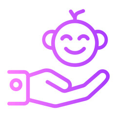 child care gradient icon