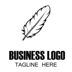 feather logo vector design icon