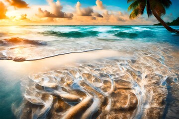 art Tropical beach water background