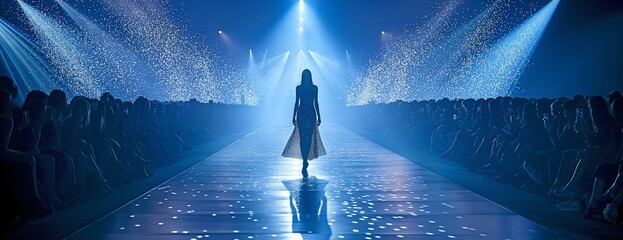 A photo featuring a theme related to Fashion Week, a fashion show, and a catwalk runway show