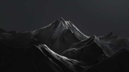 Abstract black minimal background organic mountain shape