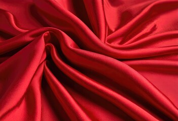 A close-up view of alizarin silk fabric, highlighting its texture as a background by ai generated