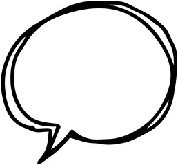 手書きの丸型吹き出し　ベクター