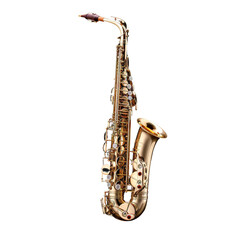 Saxophone isolated on transparent or white background