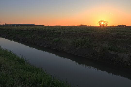 Po Valley sunset panorama landscape nature natural