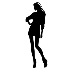 silhouette of a girl  l posing l model l fashion