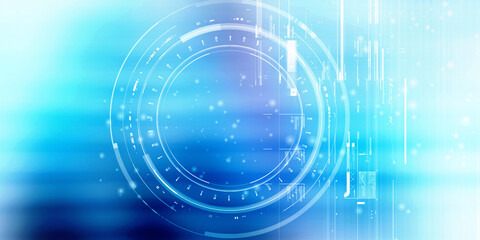 Obraz premium 2d illustration Abstract futuristic electronic circuit technology background