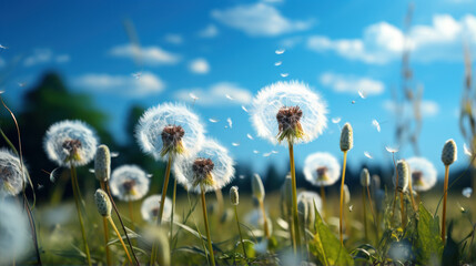 dandelion_in_a_field_blooming_under_a_sunny_sky
