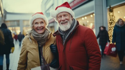 Seniors Wearing Santa Hats and Posing for a Photo