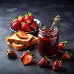 A Jar of Strawberry Jam