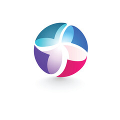Fototapeta na wymiar Round abstract logo icon