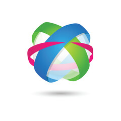 Financial abstract logo icon