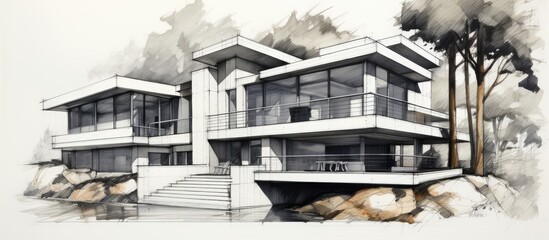 Architecture house sketch