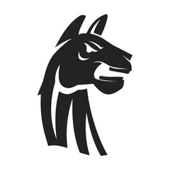 Llama Logo template Isolated. Brand Identity. Icon Abstract Vector graphic