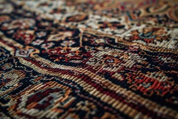 The intricate weave of a Persian rug