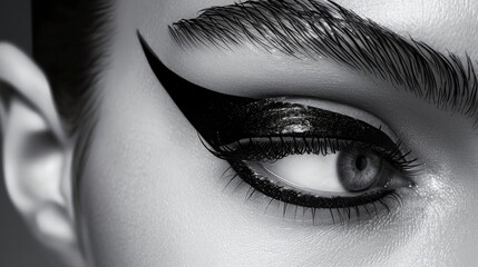 Fototapeta premium Precision Cake Eyeliner for Retro Glam
