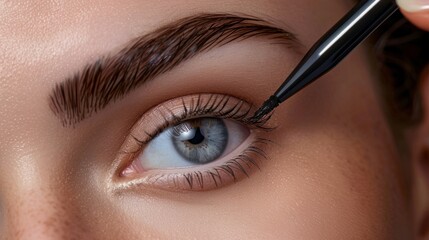 Naklejka premium Feathering Brow Pen for Natural-Looking Brows