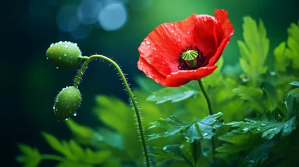 Fototapete Rund poppy flower © Cedar