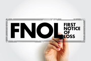 FNOL First Notice Of Loss - the initial report made to an insurance provider following loss, or...
