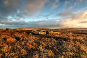 moorland landscape near to hebden bridge