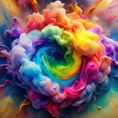 Water Color Rainbow Background