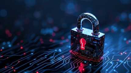 cyber security padlock symbolizes the protection and safeguarding of digital assets and information against unauthorized access, cyber threats, and malicious activities