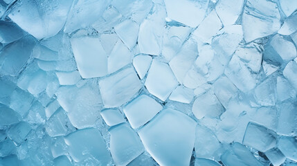 Cracks on frozen water