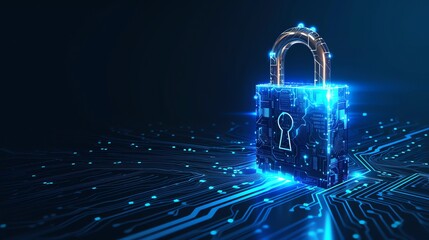 cyber security padlock symbolizes the protection and safeguarding of digital assets and information against unauthorized access, cyber threats, and malicious activities
