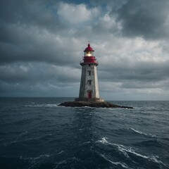 Obraz premium lighthouse in the ocean