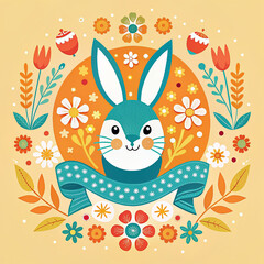 Happy Bunny Banner Background