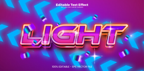 Light editable text effect in modern trend style