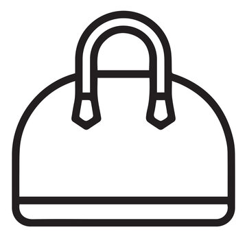 recommend clip art: handbag icon black outline.