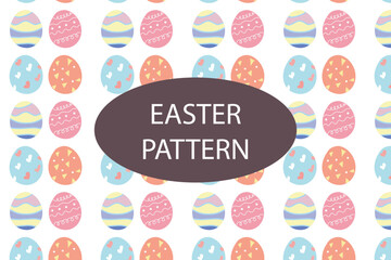 adorable cute easter pastel color pattern decoration background. bunny, flower, egg