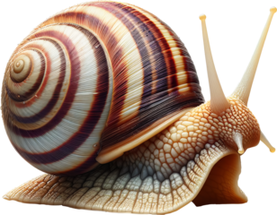 Insects you can see in spring - snail isolated