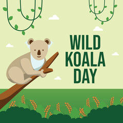 vector graphic of Wild Koala Day ideal for Wild Koala Day celebration.