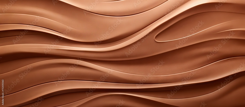 Aufkleber dynamic waves of earthly tones rippling across a brown textured background
