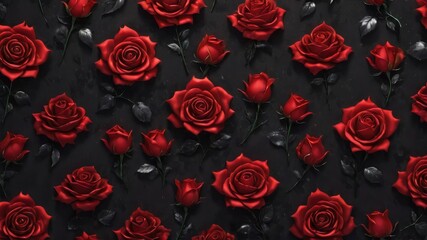 Red rose on black, Red rose on black background, Valentine's Day background, red rose wallpaper, red rose and black fabric background