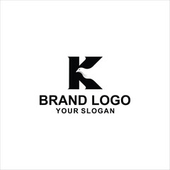 Latter K bird logo vector