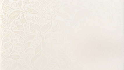 Fototapeta premium Vintage Floral Paper Texture on White Background