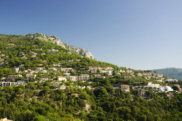 Fototapeta na wymiar The panorama of Eze village, the French Riviera 