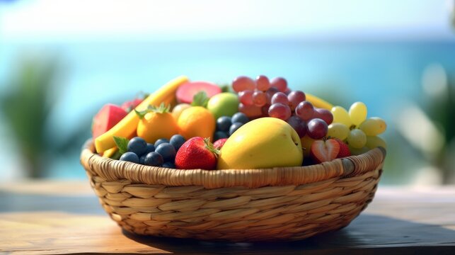 organic summer natural fruit basket