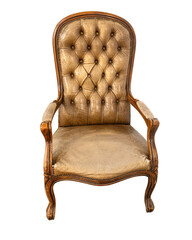 an old leather armchair
