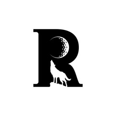 Letter R Golf Logo Design 