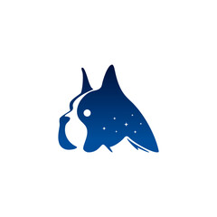 MOUNTAIN DOG NEGATIVE SPACE CONCEPT LOGO DESIGN