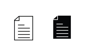 Document vector icon. Illustration isolated for graphic and web design.
