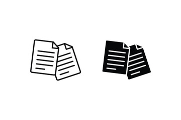 Document vector icon. Illustration isolated for graphic and web design.