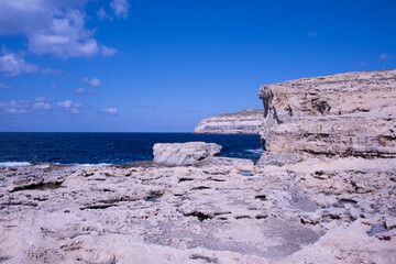 Beautiful seascape view of the island of Gozo, Malta