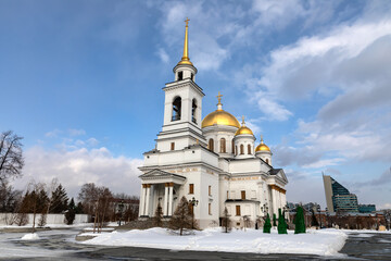 Fototapeta na wymiar Alexander Nevsky Cathedral. Ekaterinburg