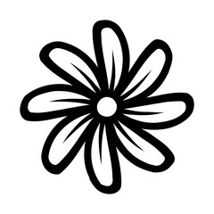 abstract geometric ornamental flower head, geometric black symmetric floral decoration