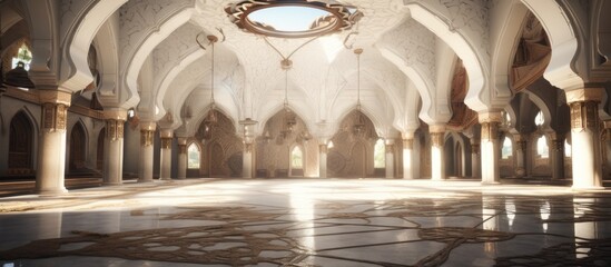 Interior design of Ibn Tulum mosque - obrazy, fototapety, plakaty